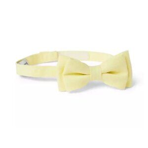 Janie & Jack Yellow Linen Bowtie Sz 0-24 Months Boys Formal Baby Bowtie